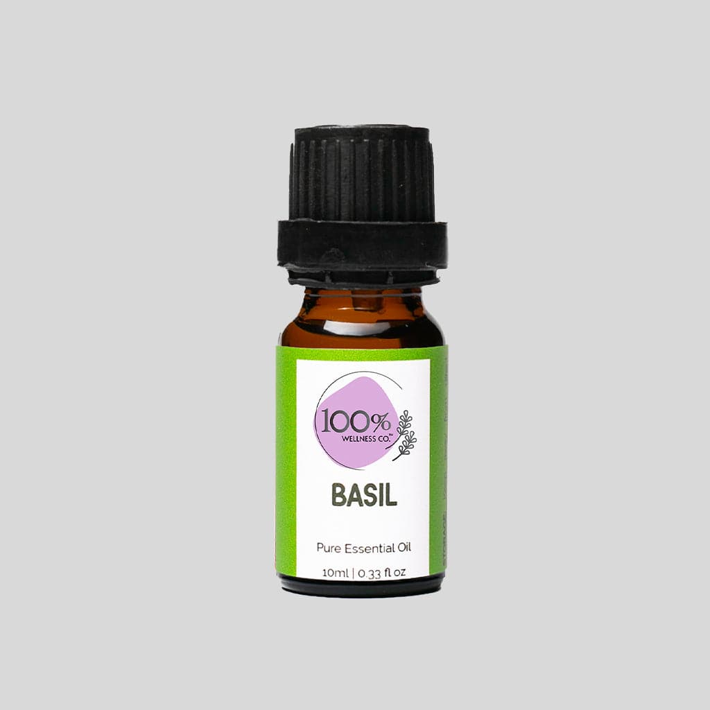100% Wellness Co Basil Essential Oil - Premium Body Oil from 100% Wellness Co - Just Rs 890! Shop now at Cozmetica