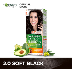 Garnier Color Naturals - 2 Soft Black - Premium Hair Color from Garnier - Just Rs 849! Shop now at Cozmetica