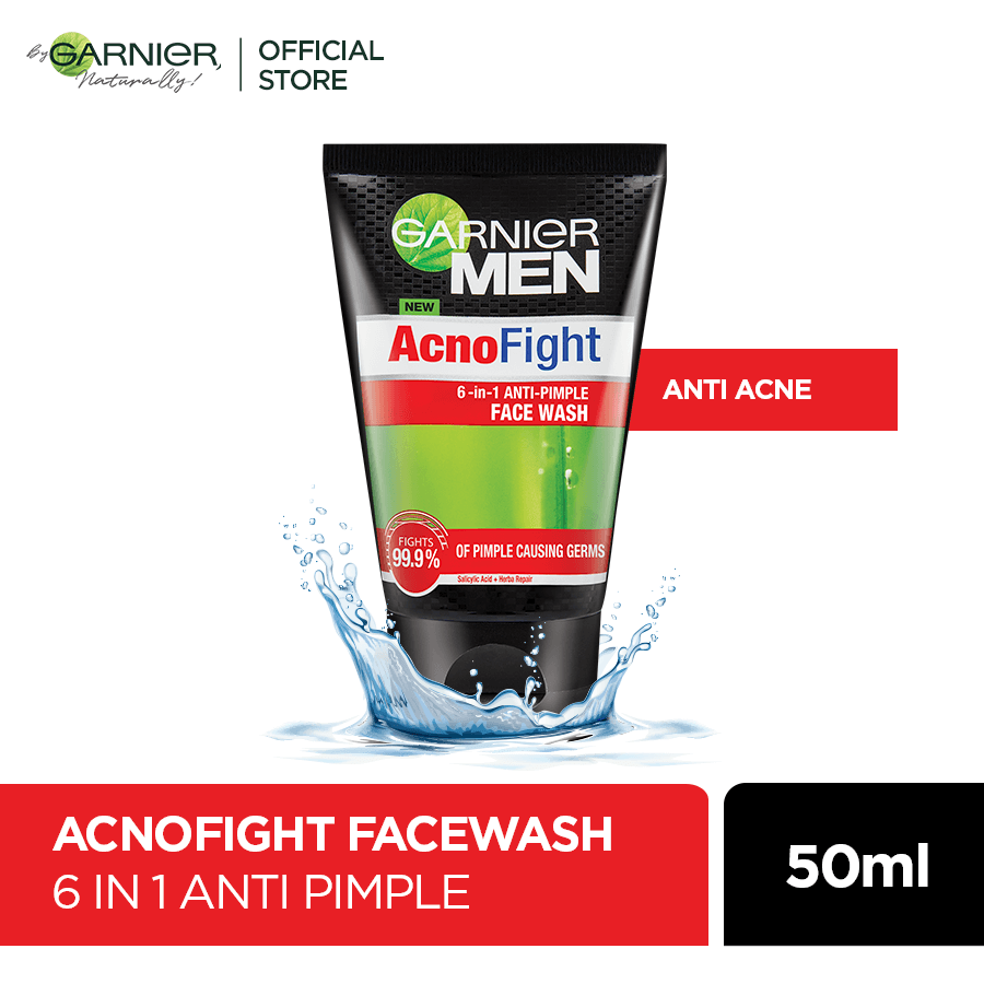 Garnier Men Acno Fight Face Wash - 50ml - Premium Facial Cleansers from Garnier - Just Rs 359! Shop now at Cozmetica