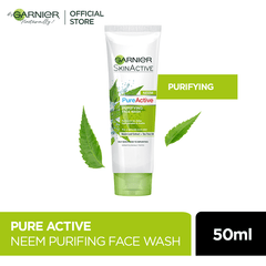 Garnier Skin Natural Pure Active Neem Face Wash - 50ml - Premium Skin Care from Garnier - Just Rs 309! Shop now at Cozmetica