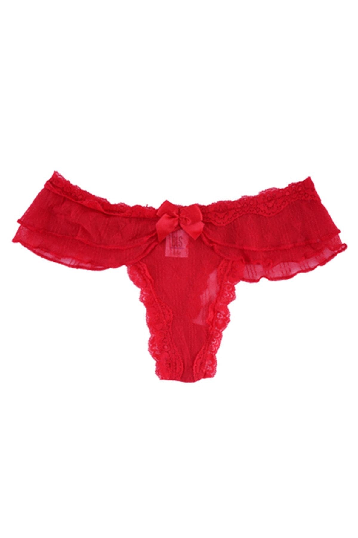 British Lingerie Studio Haut Lace Thong - Red - Premium Panties from BLS - Just Rs 1100! Shop now at Cozmetica