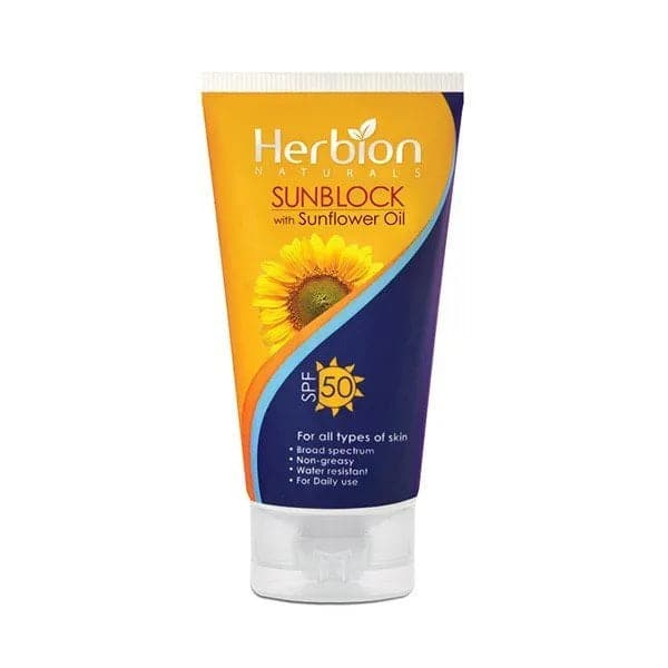 Herbion Natural Sun Block 50 SPF - Premium Sunblock from Herbion - Just Rs 575! Shop now at Cozmetica