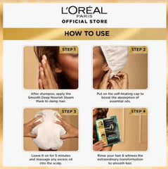 L'Oreal Paris Elvive Extraordinary Oil Smooth Steam Mask - Premium Hair Coloring Accessories from Elvive - Just Rs 1000! Shop now at Cozmetica