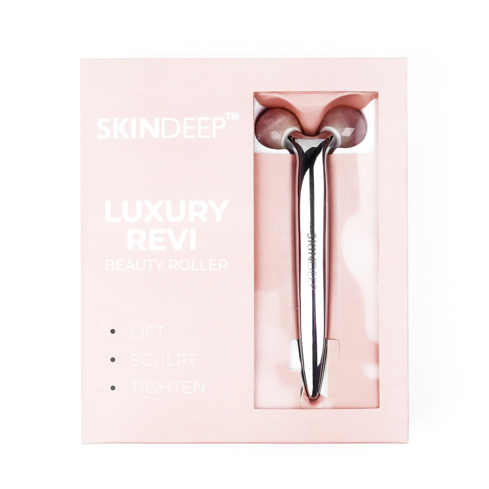 Skin Deep Luxury Rose Quartz Revi Beauty Roller - Premium  from Skin Deep - Just Rs 6499.00! Shop now at Cozmetica