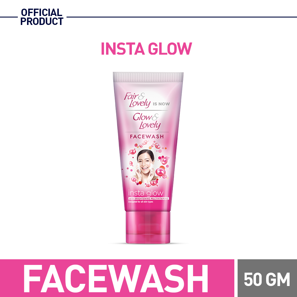 Glow & Lovely Insta Glow Face Wash - 50 gm - Premium Facial Cleansers from Glow & Lovely - Just Rs 110.00! Shop now at Cozmetica