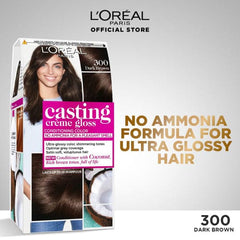 LOreal Paris Casting Creme Gloss - 300 Dark Brown Hair Color - Premium Health & Beauty from Loreal Casting Creme - Just Rs 2399.00! Shop now at Cozmetica