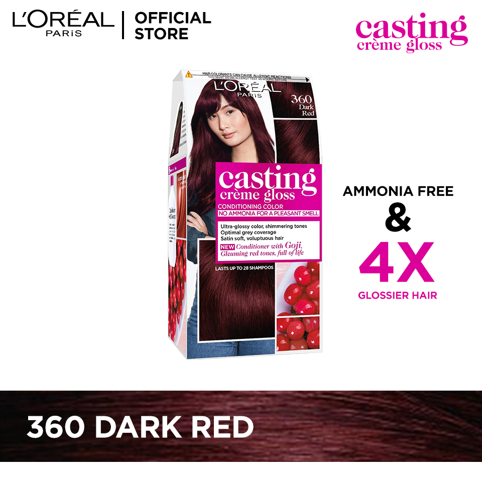 LOreal Paris Casting Creme Gloss - 360 Dark Red Hair Color - Premium Health & Beauty from Loreal Casting Creme - Just Rs 2399.00! Shop now at Cozmetica