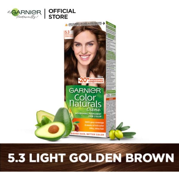Garnier Color Naturals - 5.3 Light Golden Brown - Premium Hair Color from Garnier - Just Rs 849! Shop now at Cozmetica