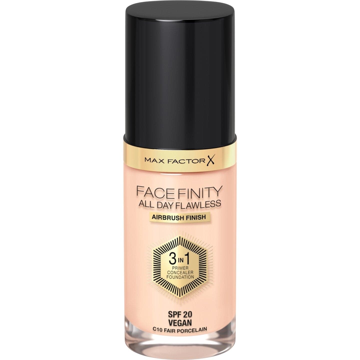 Facefinity All Day Flawless 3 In 1 Foundation - 10 Fair Porcelain