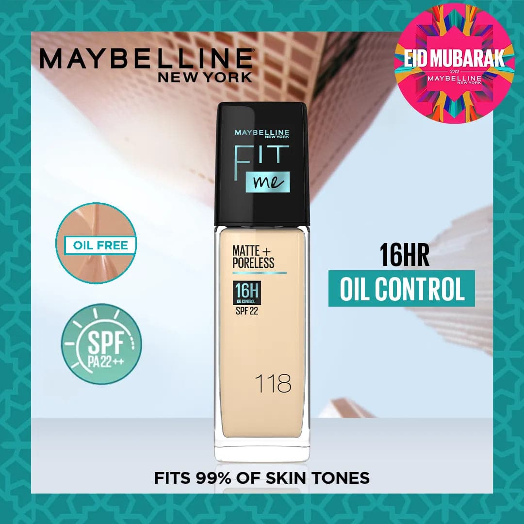 Maybelline Fit Me Matte & Poreless Foundation 118 Nude 30ml