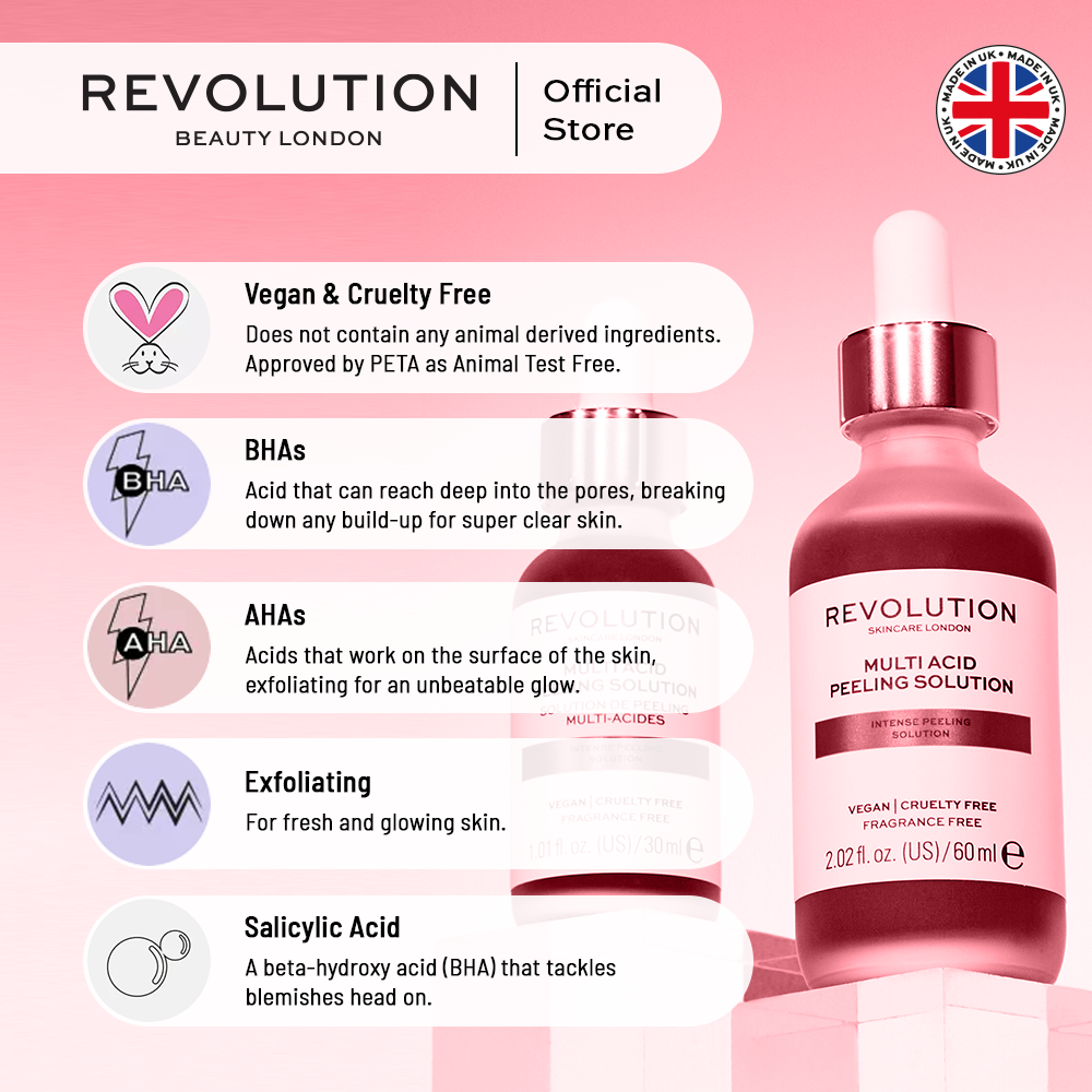 Revolution Skincare Multi Acid Peeling Solution - 30ml - Premium Toners from Makeup Revolution - Just Rs 5570! Shop now at Cozmetica