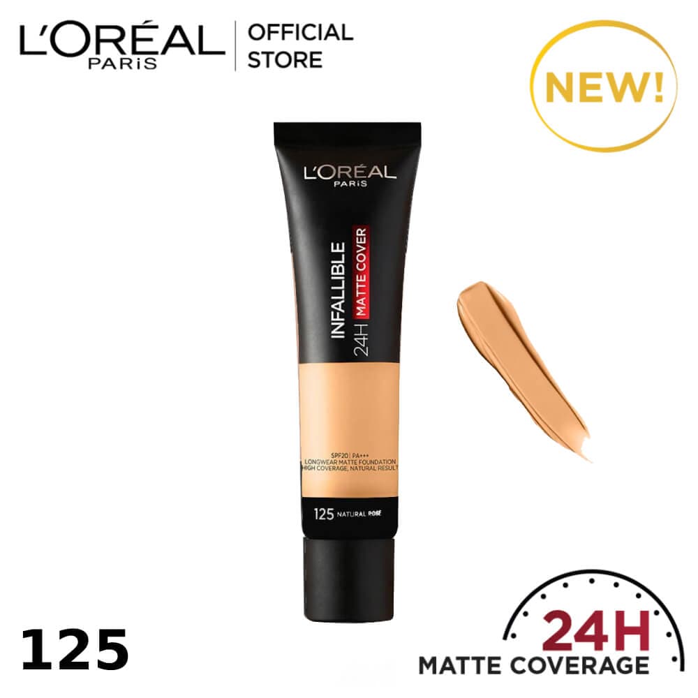 Loreal Infallible 24Hr Matte Cover Foundation - 125 Natural Rose - Premium Health & Beauty from Loreal Makeup - Just Rs 2459! Shop now at Cozmetica