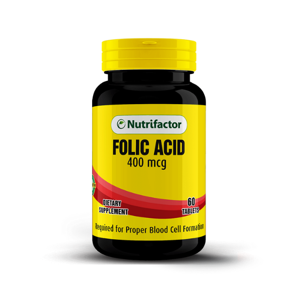 Nutrifactor Folic Acid - 60 Tablets - Premium Vitamins & Supplements from Nutrifactor - Just Rs 621! Shop now at Cozmetica