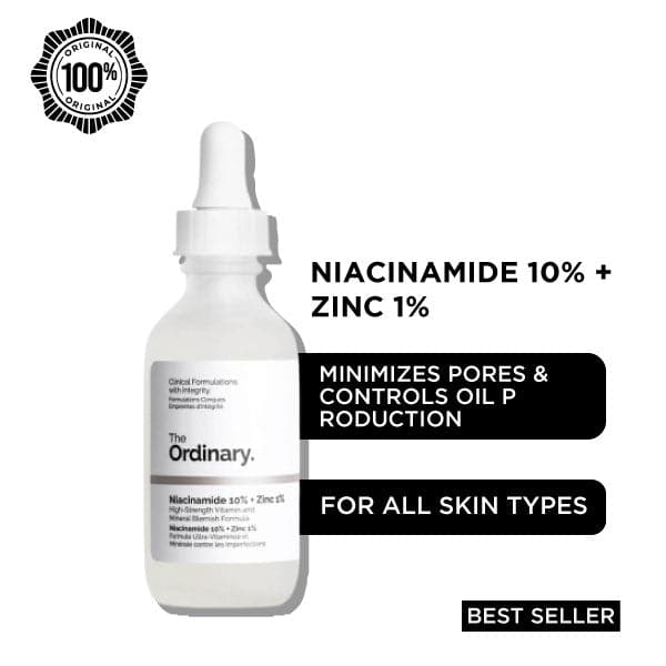 The Ordinary Niacinamide 10% + Zinc 1% Serum for All Skin Types - Premium Serums from The Ordinary - Just Rs 3049! Shop now at Cozmetica