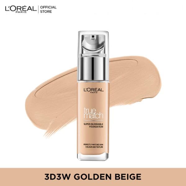 Loreal True Match Liquid Foundation - 3W Golden Beige - Premium Health & Beauty from Loreal Makeup - Just Rs 3569! Shop now at Cozmetica