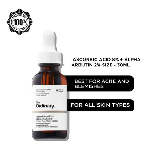  The Ordinary Ascorbic Acid 8% Plus Alpha Arbutin 2% 30ml :  Health & Household