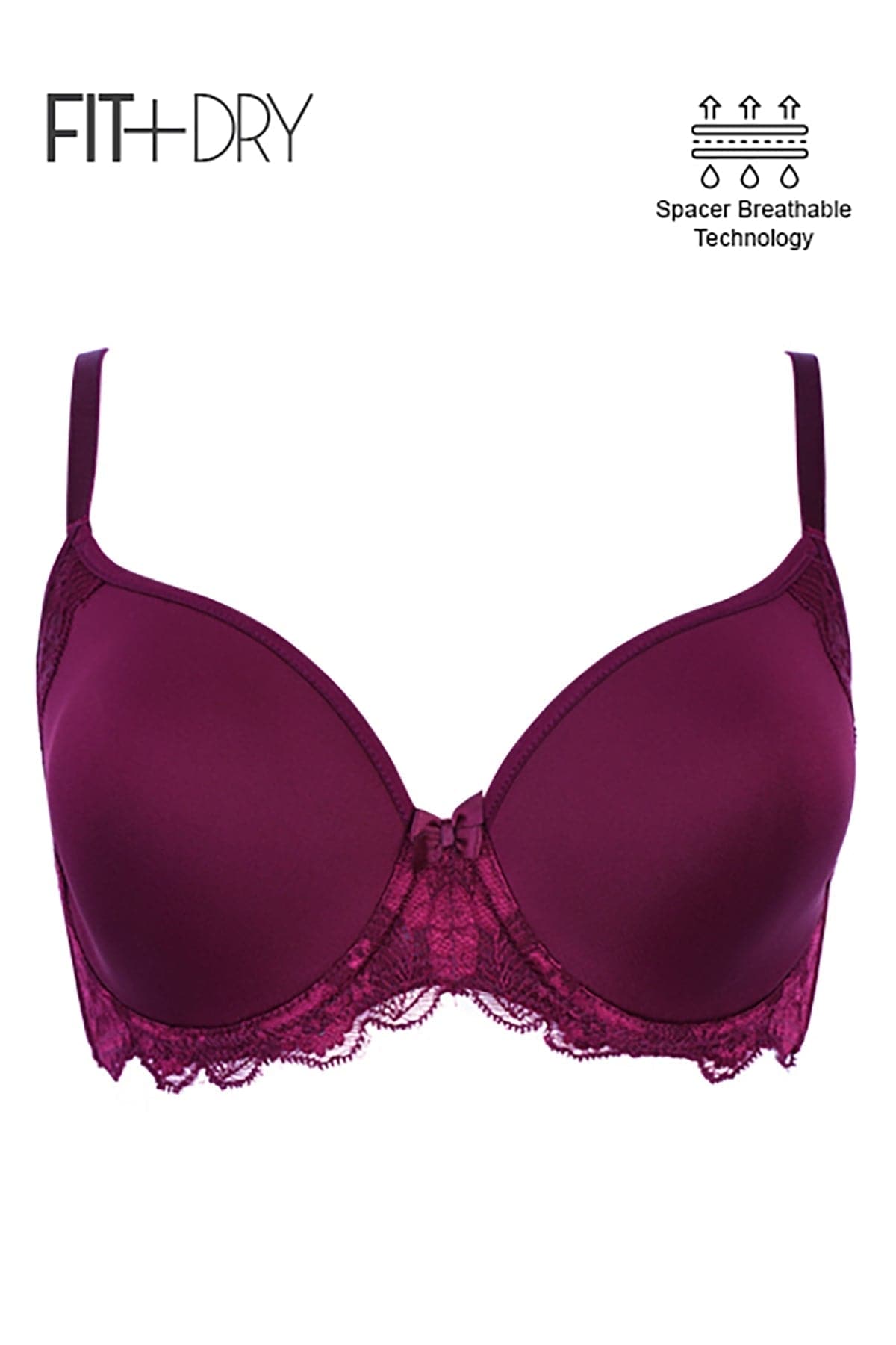 British Lingerie Studio Celine Wired And Light Padded Bra - Burgundy - Premium Bras from BLS - Just Rs 4300! Shop now at Cozmetica