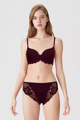 British Lingerie Studio Celine Wired And Light Padded Bra - Burgundy - Premium Bras from BLS - Just Rs 4300! Shop now at Cozmetica