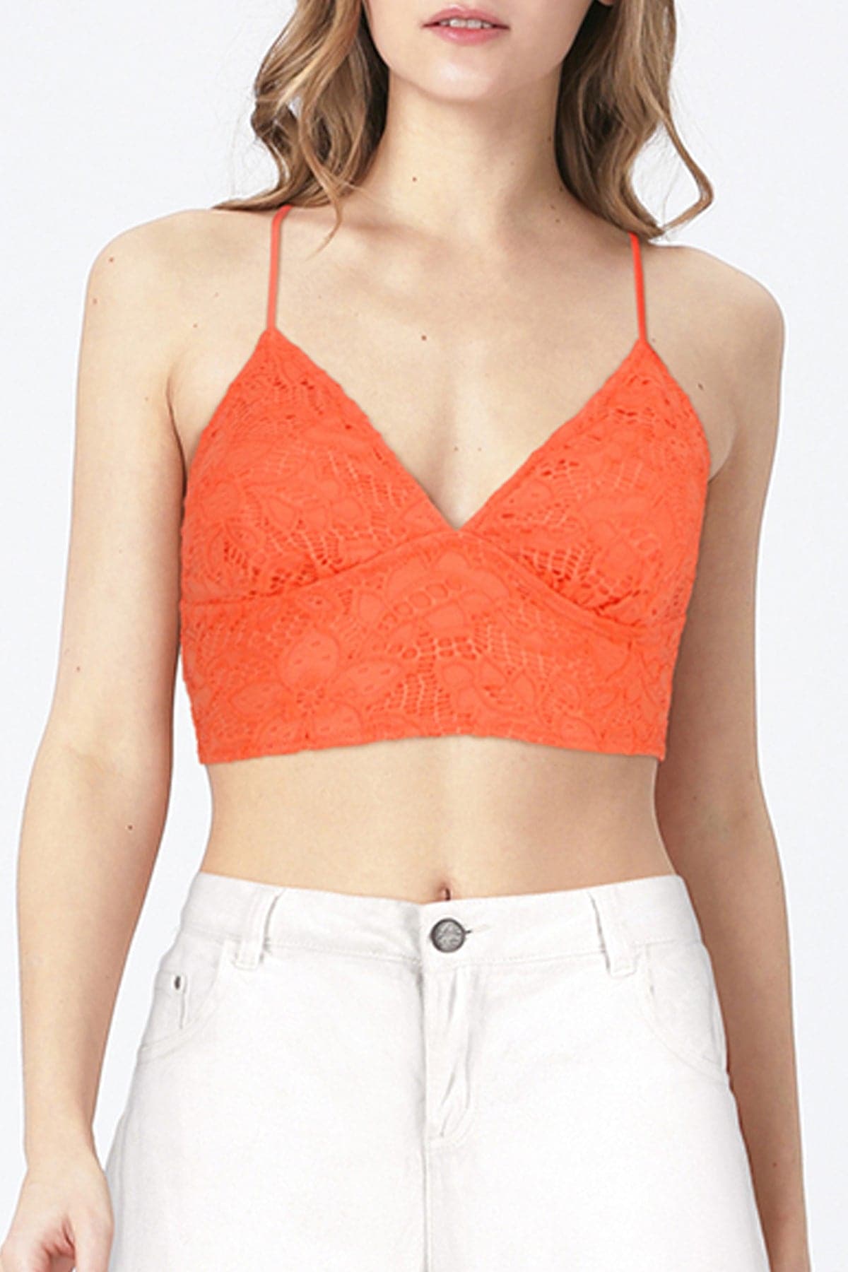 British Lingerie Studio Belle Non Padded Lace Bralette - Peach Rose - Premium Bras from BLS - Just Rs 2700! Shop now at Cozmetica