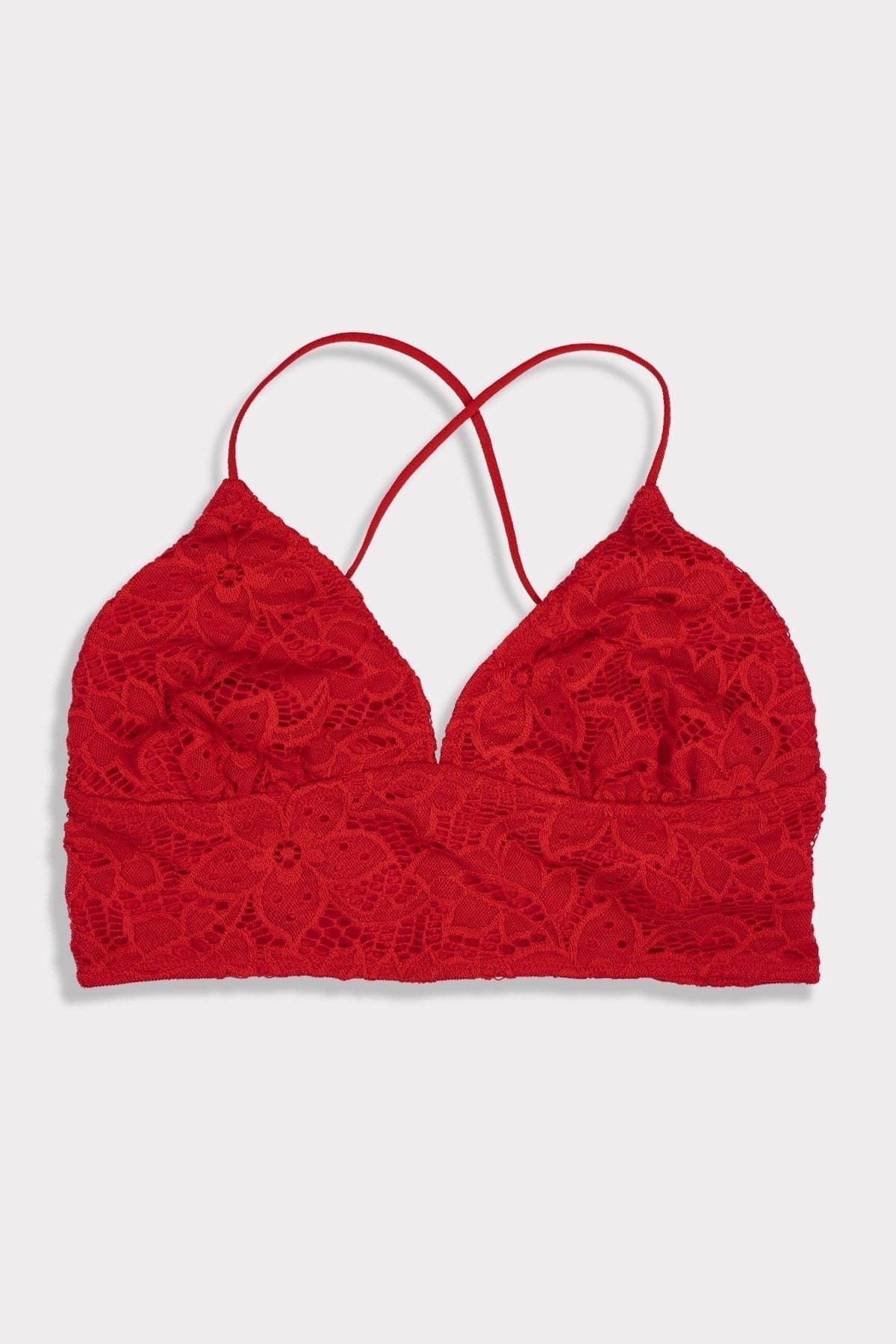 British Lingerie Studio Belle Non Padded Lace Bralette - Red - Premium Bras from BLS - Just Rs 2700! Shop now at Cozmetica