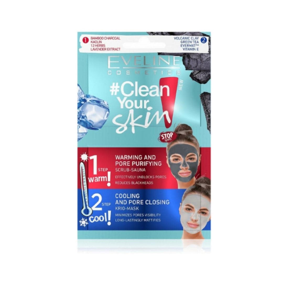 Eveline Cosmetics Clean Your Skin Stop Spots 2 Step (Warming & Cooling) Mask