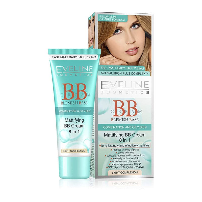 Eveline Mattifying 8 In1 BB Cream Light - 40ml - Premium Health & Beauty from Eveline - Just Rs 895.00! Shop now at Cozmetica