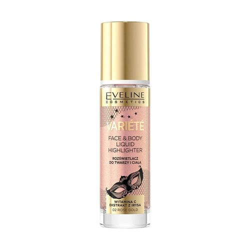 Eveline Variete Face & Body Liquid Highlighter - 02 Rose Gold