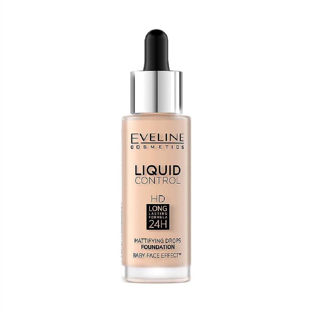 Eveline Cosmetics Liquid Control Mattifying Drops Foundation - 25