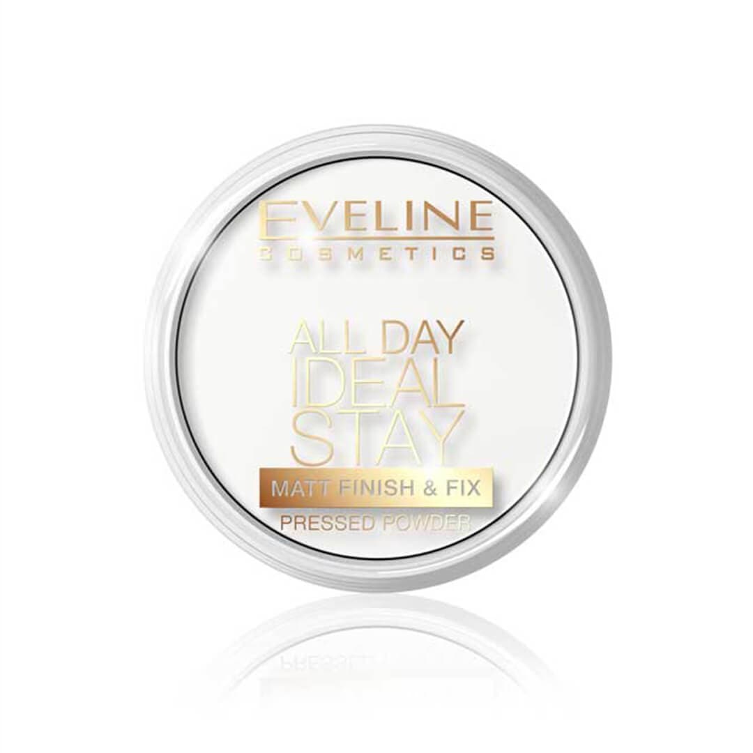 Eveline Cosmetics All Day Ideal Stay Matt Fiinish & Fix Pressed Powder - 60