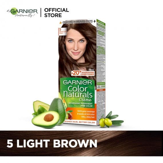 Garnier Color Naturals - 5 Light Brown - Premium Hair Color from Garnier - Just Rs 849! Shop now at Cozmetica