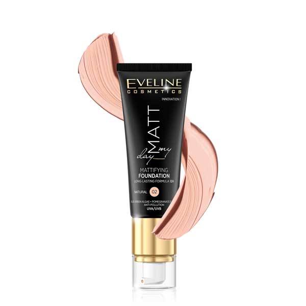 Eveline Matt My Day Mattifying Foundation 02 Natural 40Ml - Premium  from Eveline - Just Rs 2285.00! Shop now at Cozmetica