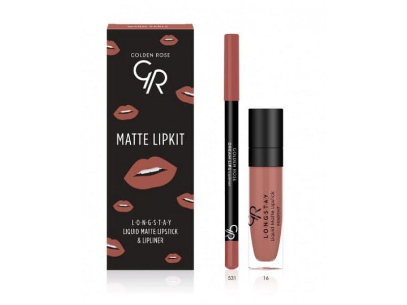 Golden Rose Matte LipKit Set Liquid matte & Dream Lip Liner - Premium  from Golden Rose - Just Rs 3090! Shop now at Cozmetica