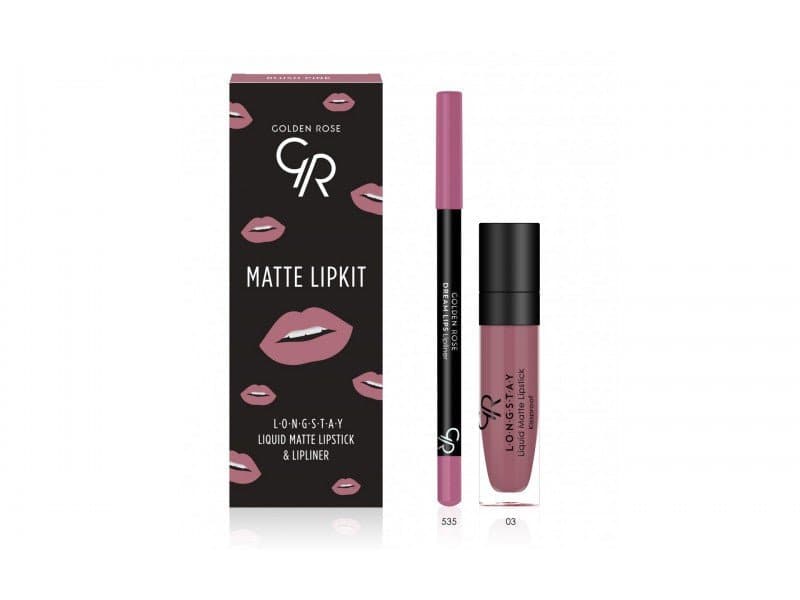 Golden Rose Matte LipKit Set Liquid matte & Dream Lip Liner - Premium  from Golden Rose - Just Rs 3090! Shop now at Cozmetica