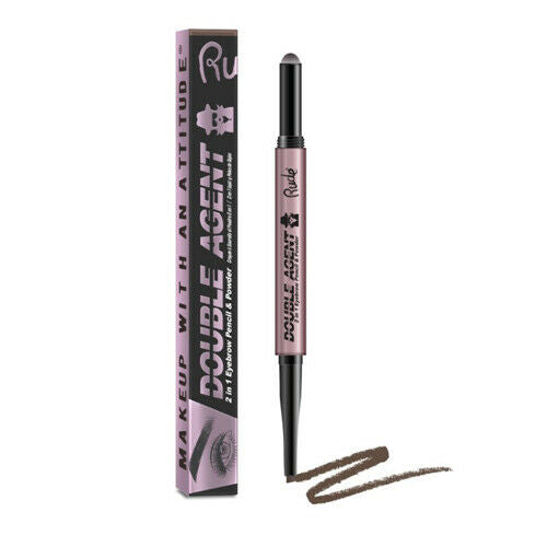 Rude Double Agent 2 in 1 Eyebrow Pencil & Powder