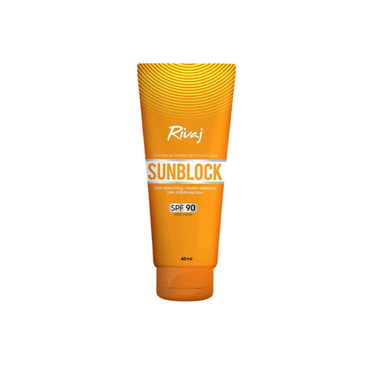 Rivaj Sunblock SPF90 (40ml) - Premium Sunblock from Rivaj - Just Rs 310.00! Shop now at Cozmetica